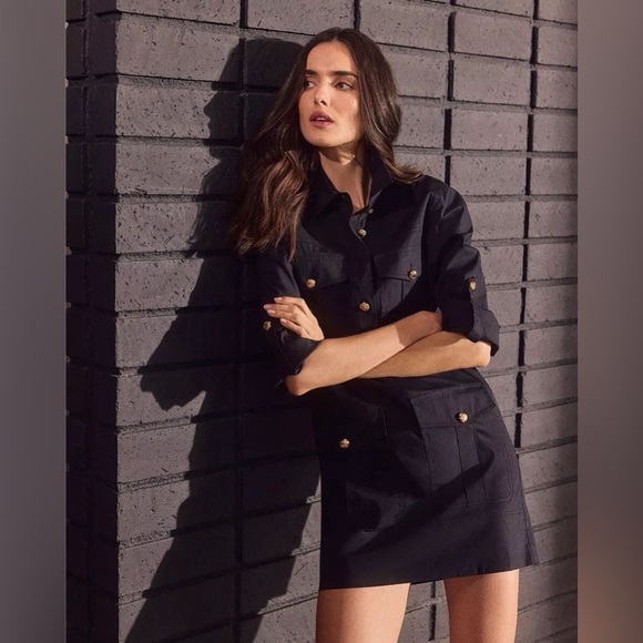 Shoshanna Midnight Coraline Blue Lace Dress, size 10